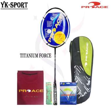 Raket Badminton Pro Ace Titanium Force Bonus Komplit BONUS KOMPLIT
