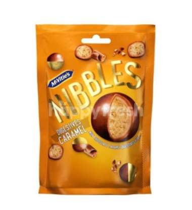 McVitie's Caramel Flavoured Digestives Nibbles Chocolate 120g