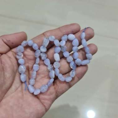 BATU BLUE LACE AGATE PEANUT CHIPS DRILL 6X8MM