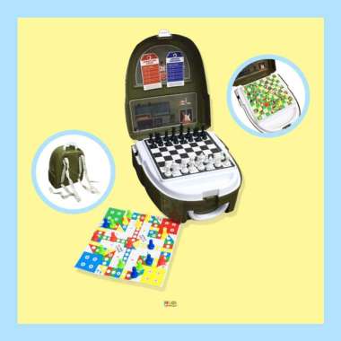 Mainan Edukasi Anak Games Catur Ludo Ular tangga Halma Multicolor