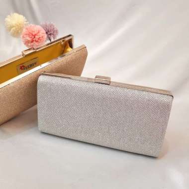 ZeeBee Tas Pesta 002 - Evening Bag - Clutch Bag - Dompet Pesta Silver