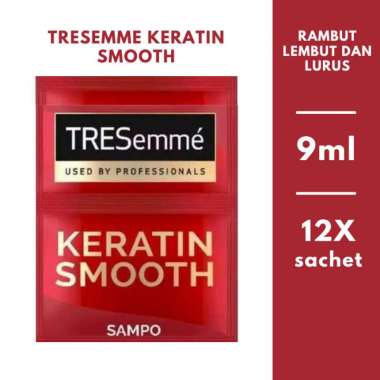 Promo Harga TRESEMME Shampoo Keratin Smooth per 12 sachet 9 ml - Blibli