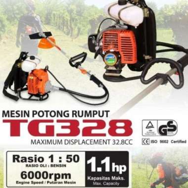 Mesin Potong Rumput Gendong TIGER Tipe TG 328 ( 2 Tak )