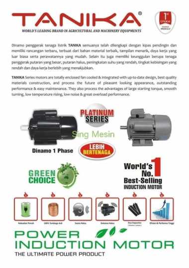 Elektromotor Dinamo Listrik Penggerak Tanika 3/4 Hp 1400 Rpm (1 phase)