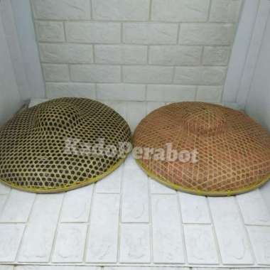 caping petani - topi petani bambu - topi tudung kepala bahan bambu