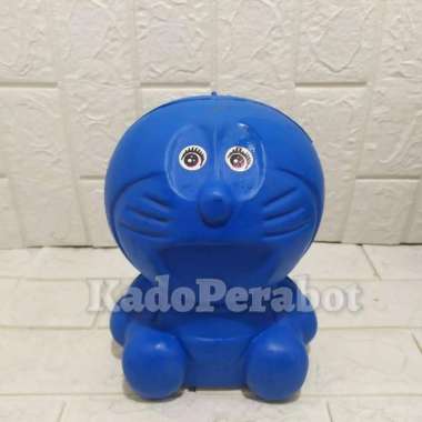 celengan plastik karakter - celengan doraemon plastik - celengan anak Biru