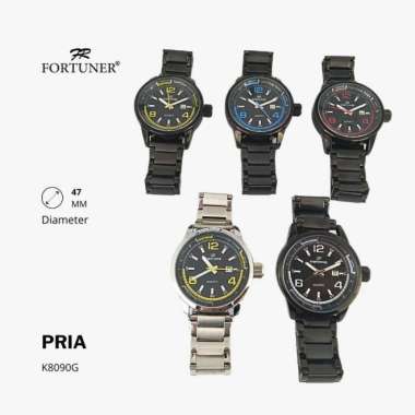 Fortuner Jam Tangan Analog Pria Water Resistant Hale HITAM KUNING