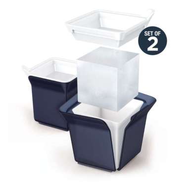 Zoku Cube Mold Set of 2 - Cetakan Es Batu Unik, Cetakan Es Batu Silicon, Cetakan Es Batu Kotak Perse