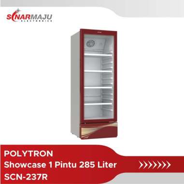 Showcase 1 Pintu Polytron 285 Liter SCN-237R SCN-237 SCN237