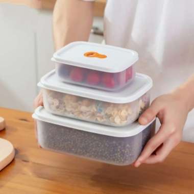 toples makanan plastik kotak makan wadah box makanan kedap udara set