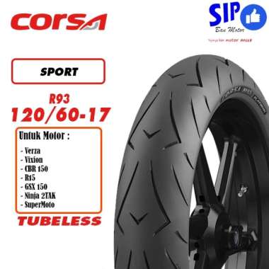 Ban motor sport Corsa R93 120 60 17 Platinum soft compound tubeless
