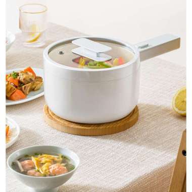 Panci Listrik / Kompor Elektrik Portable Multifungsi Anti lengket - Putih