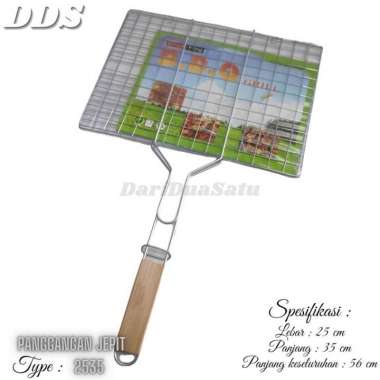 Panggangan Jepit Alat Bakaran Ikan Ayam BBQ Grill 3040