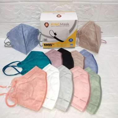 MASKER KING MASK KN95 PRO 6 PLY ISI 20 PCS light shrimp pink