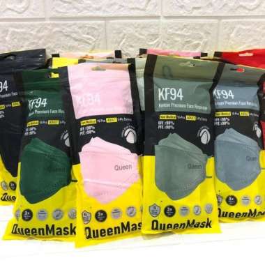 MASKER QUEEN MASK KF94 5 PLY ISI 10 PCS PREMIUM MASK matcha