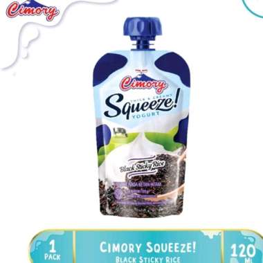 Promo Harga Cimory Squeeze Yogurt Black Sticky Rice 120 gr - Blibli