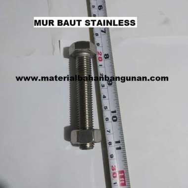 GROSIR Bolt Nut Stainless Diameter m14 Panjang 8 cm Sekrup Pengikat