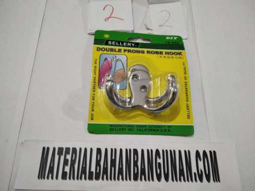 double prong robe hook gantunga baju tas sellery celana jaket