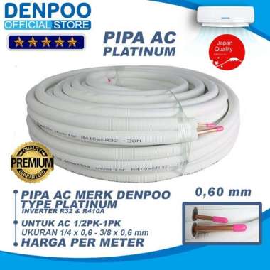 PIPA AC DENPOO PLATINUM 1/4-3/8 (1/2PK-1PK) PER METER