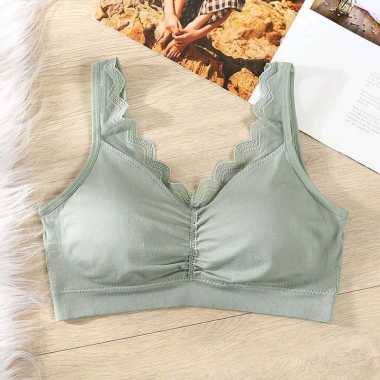 Bra Renda Bra Kaos Bra Tank Top Bra Seksi Bra Cantik Bra Kekinian Bra Fashion Hijau Mint