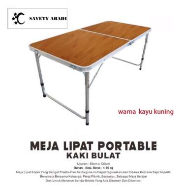 Meja / Meja Lipat / Meja Lipat HPL / Meja Lipat Koper / Meja Portable COKLAT