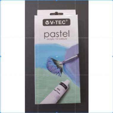 Cat Acrylic 12 Warna VTEC PASTEL / acrylic / v-tec / cat acrylic vtec 12 colours PASTEL