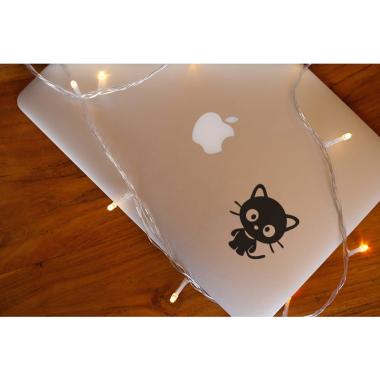 Grapinno Kucing Berdiri Decal Sticker Laptop for Apple MacBook [13 Inch] hitam