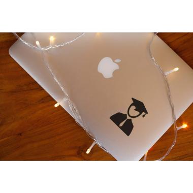 Grapinno Wisuda Man Decal Sticker Laptop for Apple MacBook 13 Inch hitam