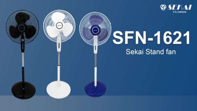 KIPAS ANGIN BERDIRI SEKAI SFN 1621 STAND FAN 16 INCH