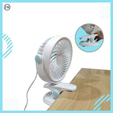 Mini Fan Rotating Kipas Angin Meja Mini Jepit Portable USB 4inch 100 % ORIGINAL Multicolor