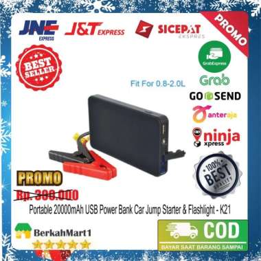 Jumper Aki Mobil Usb Power Bank Car Jump Starter 20000Mah + Senter Led 20000mah