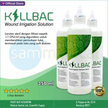 KILLBAC Wound Irrigation Cairan Pembersih Luka 350ml bening