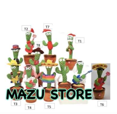 BONEKA KAKTUS Cactus Toy Boneka Pintar Kaktus Joget Joged Goyang Bisa Ngomong Rekam Bicara Menari Da