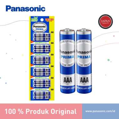 Panasonic Baterai AAA Manganese Biru 12pc Battery Manganese Size A3