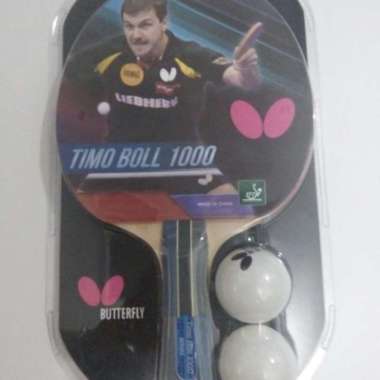 Bet Tenia Meja/Pingpong Butterfly Ori Timo Ball 1000 + 2 Ball
