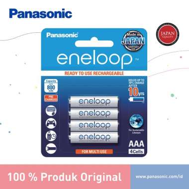 Panasonic Eneloop Baterai Rechargeable AAA 4pc Battery Rechargeable A3