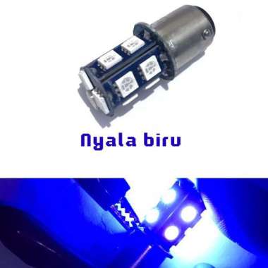 Lampu Rem Strobo Lampu Belakang Motor Mobil Kedip Lampu Strobo 12 Volt Kedip 2 Kaki 18 Led Biru