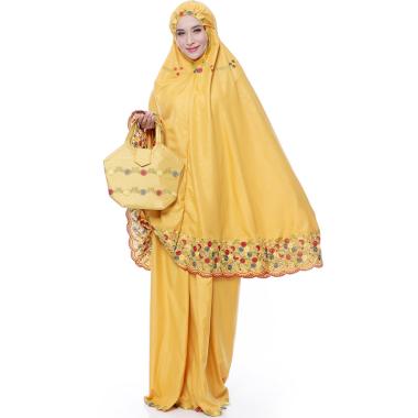 Jual Mukena Sutra Satin Velvet Bordir Malika Mukena Dewasa Semua Ukuran GOLD