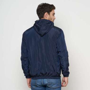 Emoline Reversible Coach Jacket Parachute Navy - Jaket Parasut Bolak Balik Navy Hijau XXL