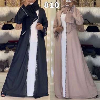 [ABAYA ORI DUBAI ] New Abaya Gamis Maxi Dress Arab Saudi Bordir Zephy Turki Umroh Dubai 810
