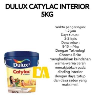 CAT DULUX CATYLAC INTERIOR PUTIH 5KG (GOJEK)