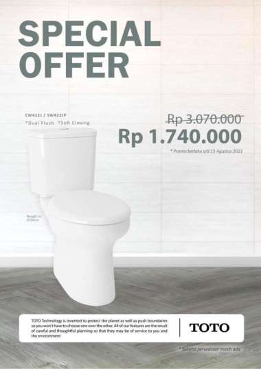 Kloset Duduk TOTO SW422JP - Bidet Toilet Seat Putih
