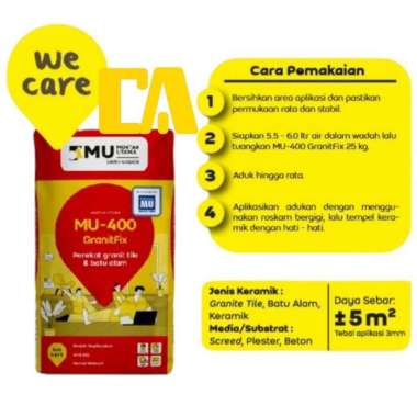 MU 400 / MORTAR UTAMA / SEMEN PEREKAT GRANIT & BATU ALAM 25KG
