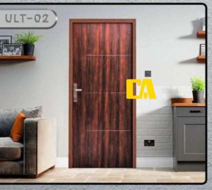 PINTU ALUMINIUM ULTIMA MOTIF KAYU ULT02 COKLAT 90 x 215 cm