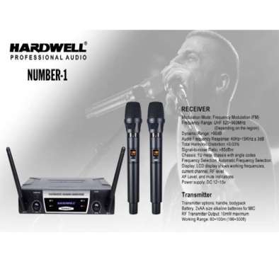 Mic Wireless HARDWELL Number1 - 2 Handheld Mic
