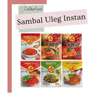 Sambal Uleg Instan 20gr Sambel Terasi Ijo Pedas Rawit Bawang Sachet - Sambal Pedas Sambal Bawang