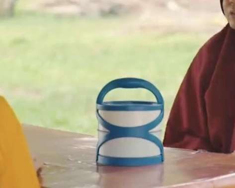 Rantang Piknik Bulat Plastik Food Grade Sanata / Rantang Hampers Susun 2