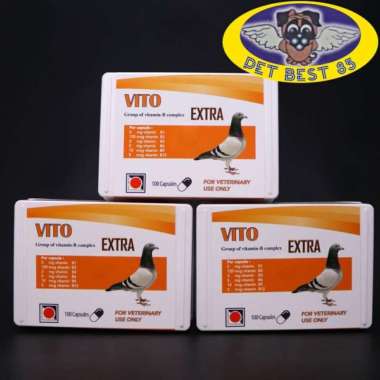 Vito Extra Vitamin B Complex Bird 100caps Vitamin B komplek Burung