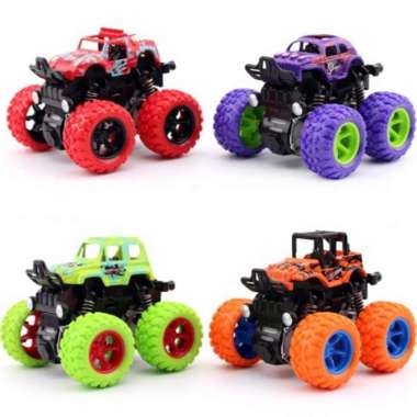 Mobil Monster Truck Excavator Monster Zap Offroad Dump Truck Biru warna