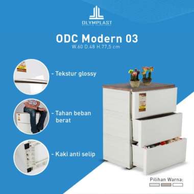 OLYMPLAST ODC Drawer Cabinet Laci Penyimpanan plastik MINIMALIS - laci 2 laci 3